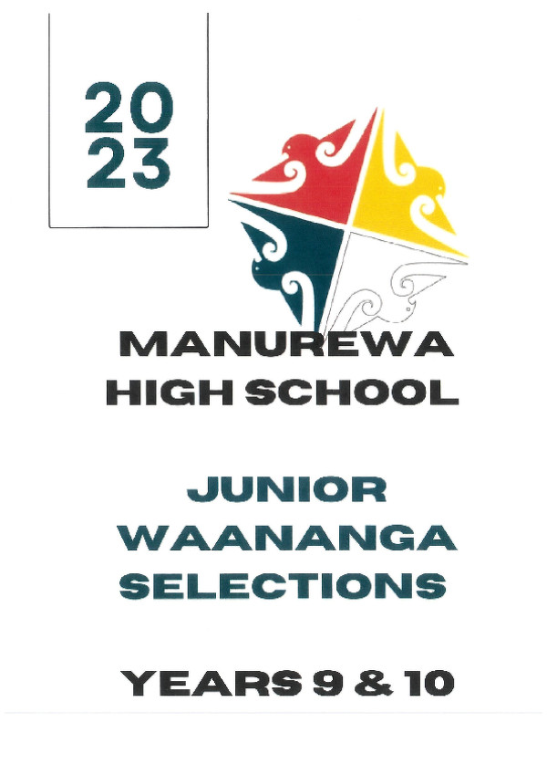 Junior Waananga Selections